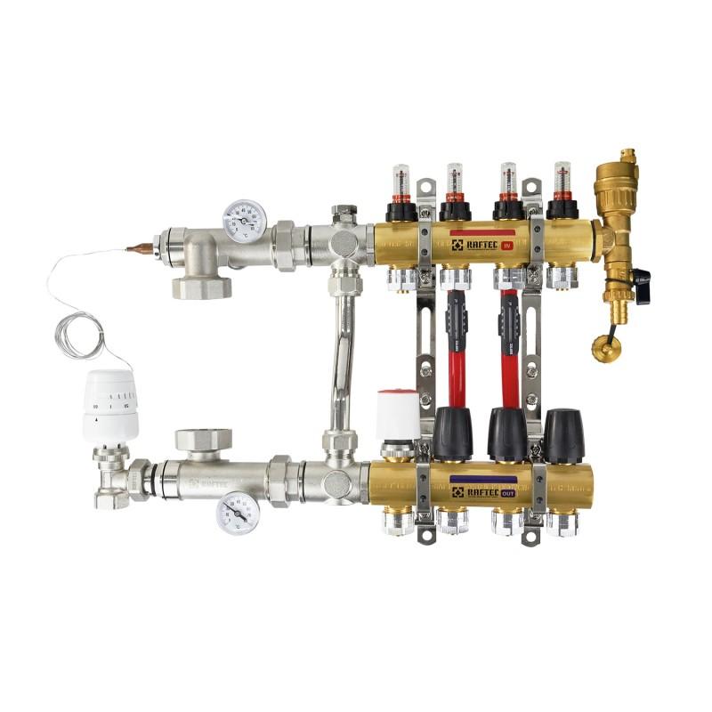 Запорная арматура Raftec Комплект подключения RAFTEC 1'' для коллекторного блока (без гильз) PCNR03