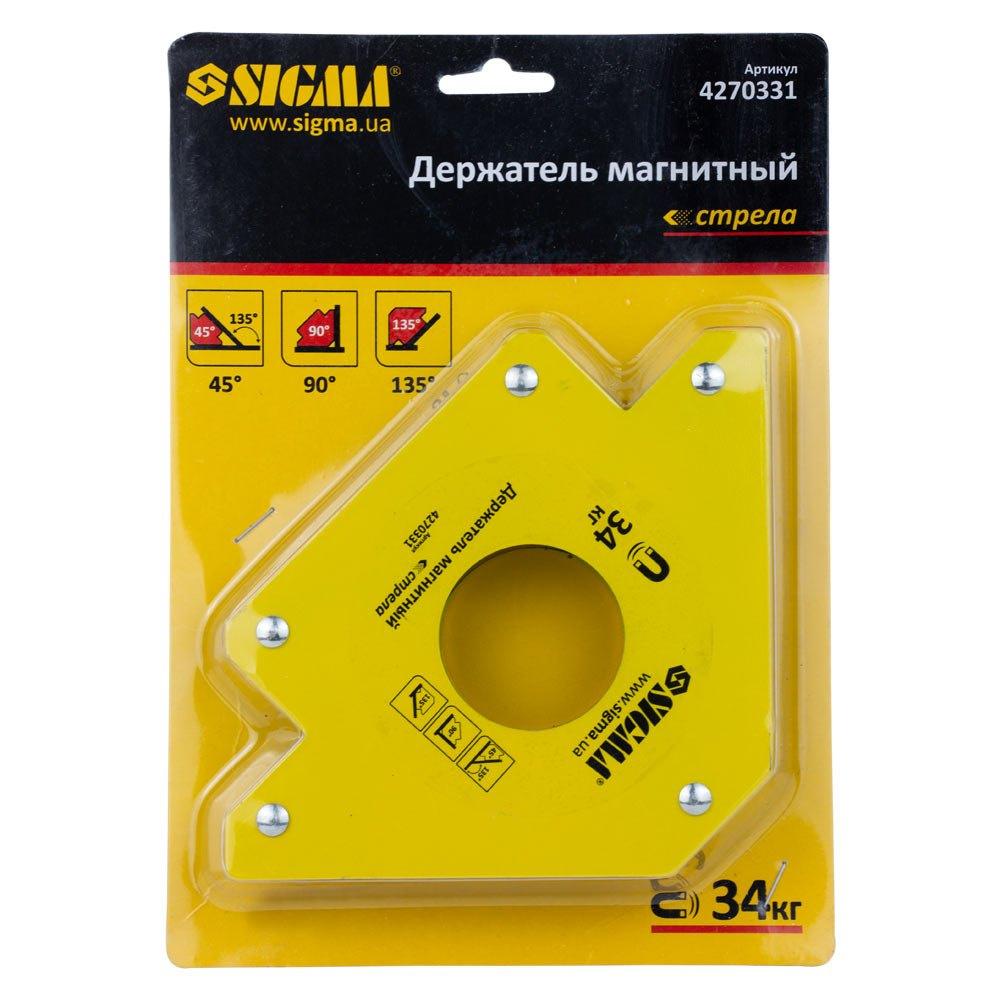 Магниты для сварки SIGMA Магнит для сварки стрела 34кг 110×110мм (45,90,135°) 4270331