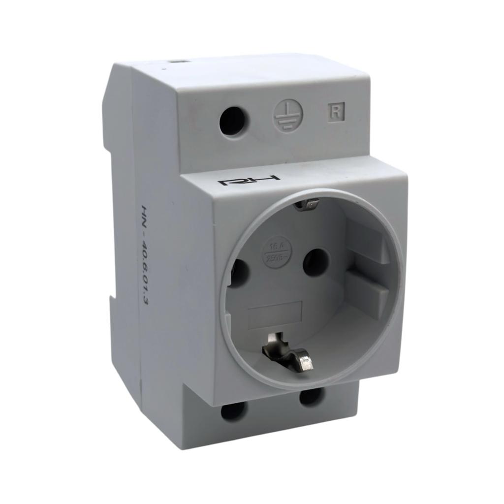 Розетки на DIN-рейку RightHausen Розетка на DIN-рейку з/з 16A 2Р+РЕ AC30 HN-406013