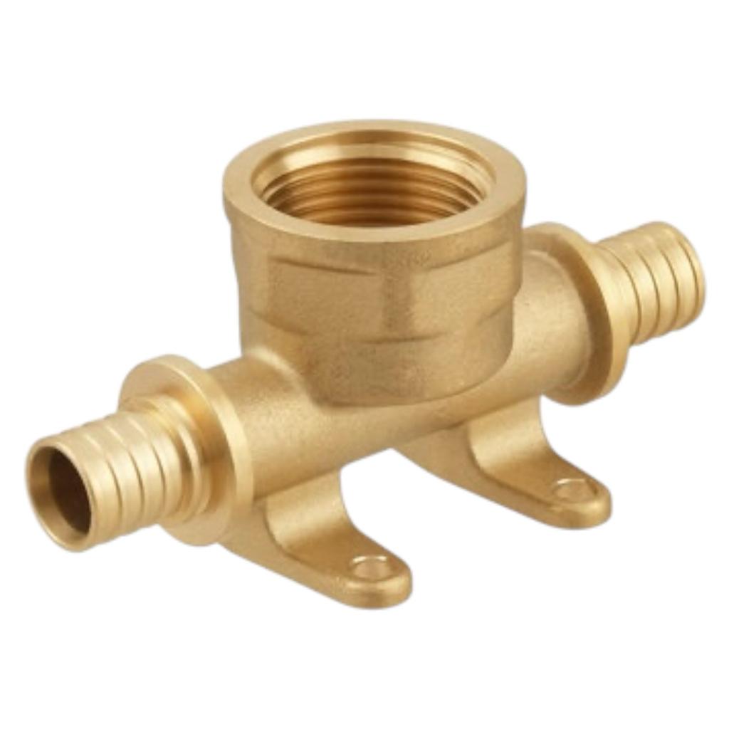 Push-фітінги для Pex труб Raftec Трійник натяжний з РВ Ø16x3/4xØ16 з вушками DWPT160216