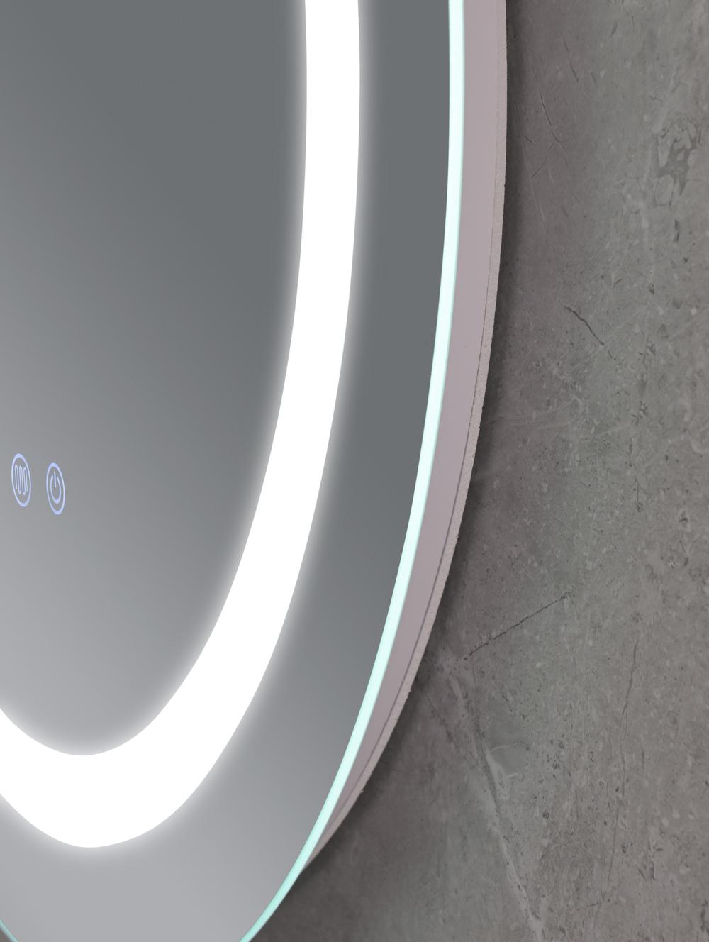  Дзеркала з підсвічуванням MIXXUS PLAIN MC02-60-CASE Дзеркало (LED Touch, Anti-fog, димер, регулюванням яскравості, годинник) (MI6661)