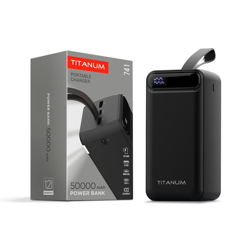 Повербанки (POWER BANK) TITANUM Power bank 50000mAh  TPB-741 Black