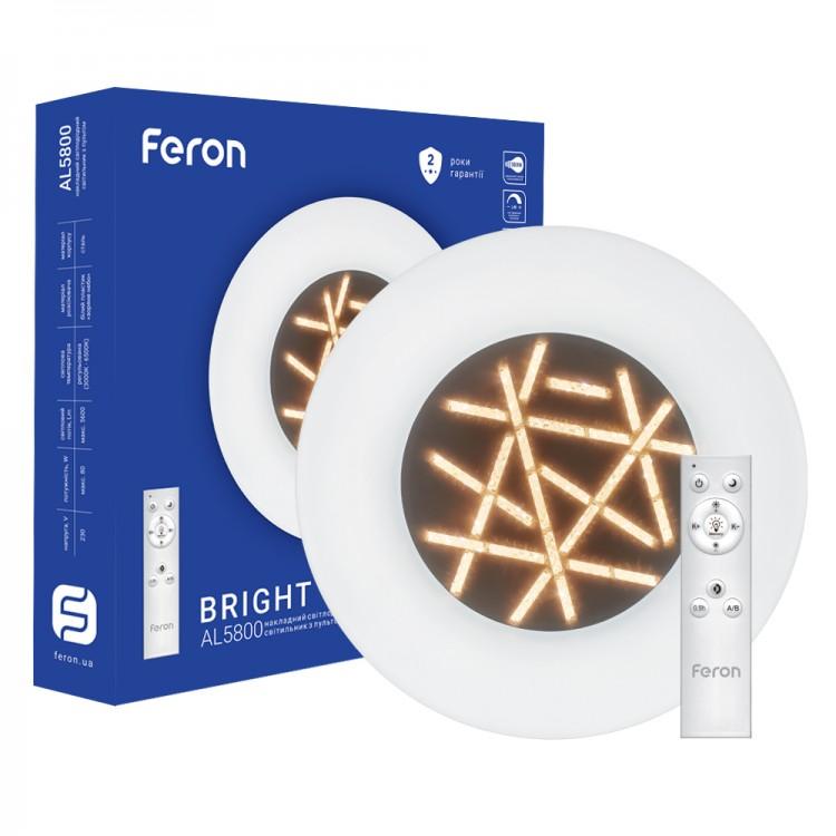 Smart-світильники Feron SMART-Светильник 80W 3000-6500K 450*85мм. AL5800