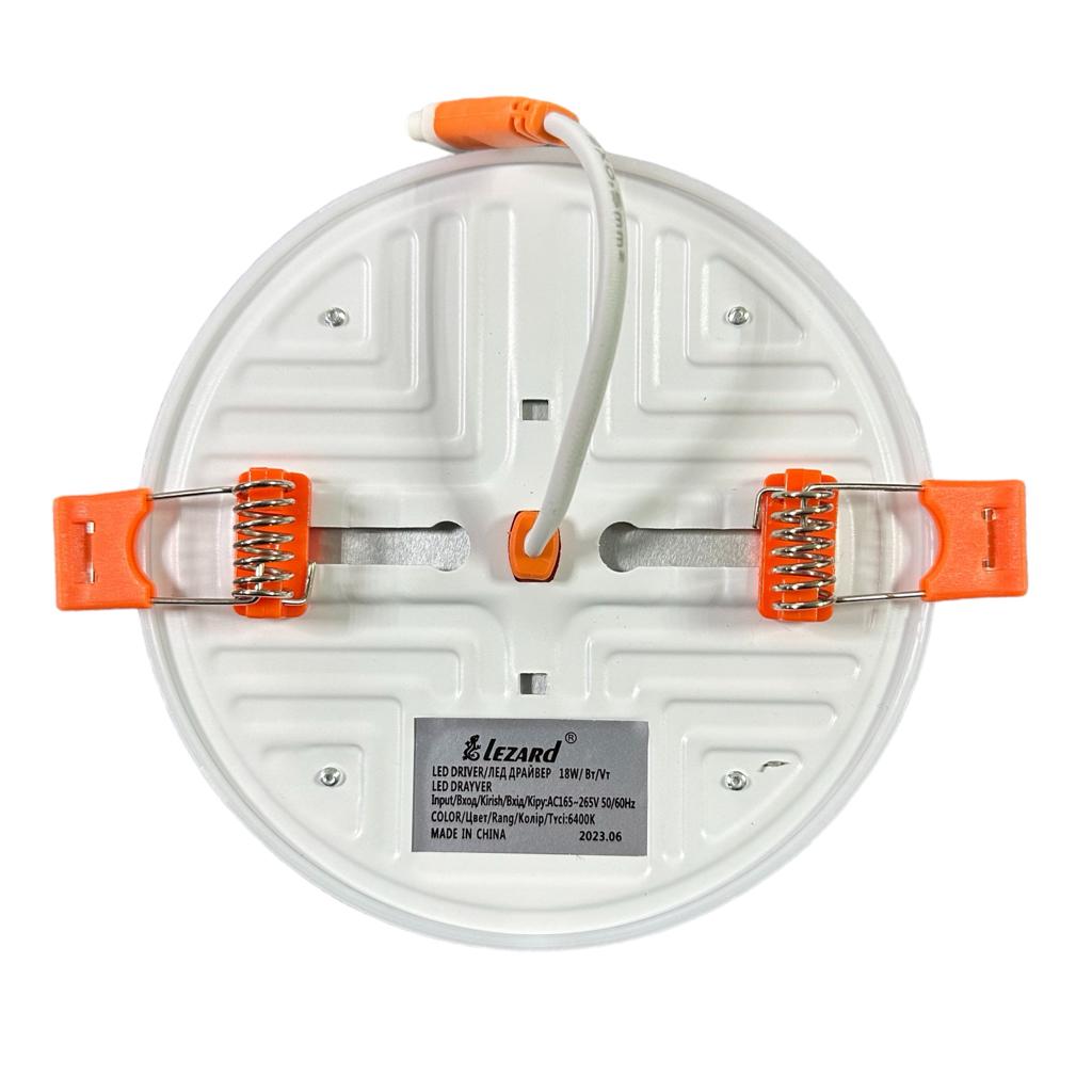 LED-Світильники (вбудовані) Lezard LED-Світильник (коло) Ø18W 6400K 1710Lm Ø119*21мм. 119-CCEL-6418