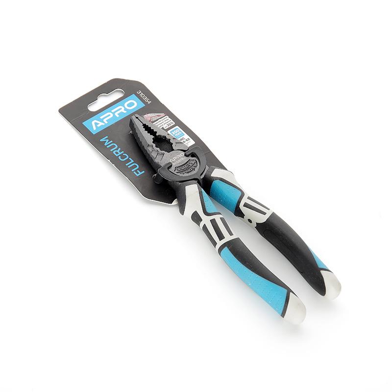 Плоскогубцы APRO Пассатижи Fulcrum 60CrV, смещенный шарнир 200мм 310354