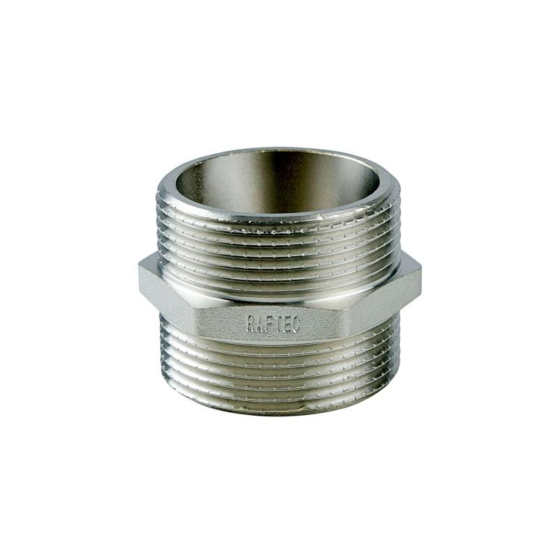 Фітінги різьбові нікельовані Nickel Raftec Ніпель 25 (1) ЗЗ нікель N03