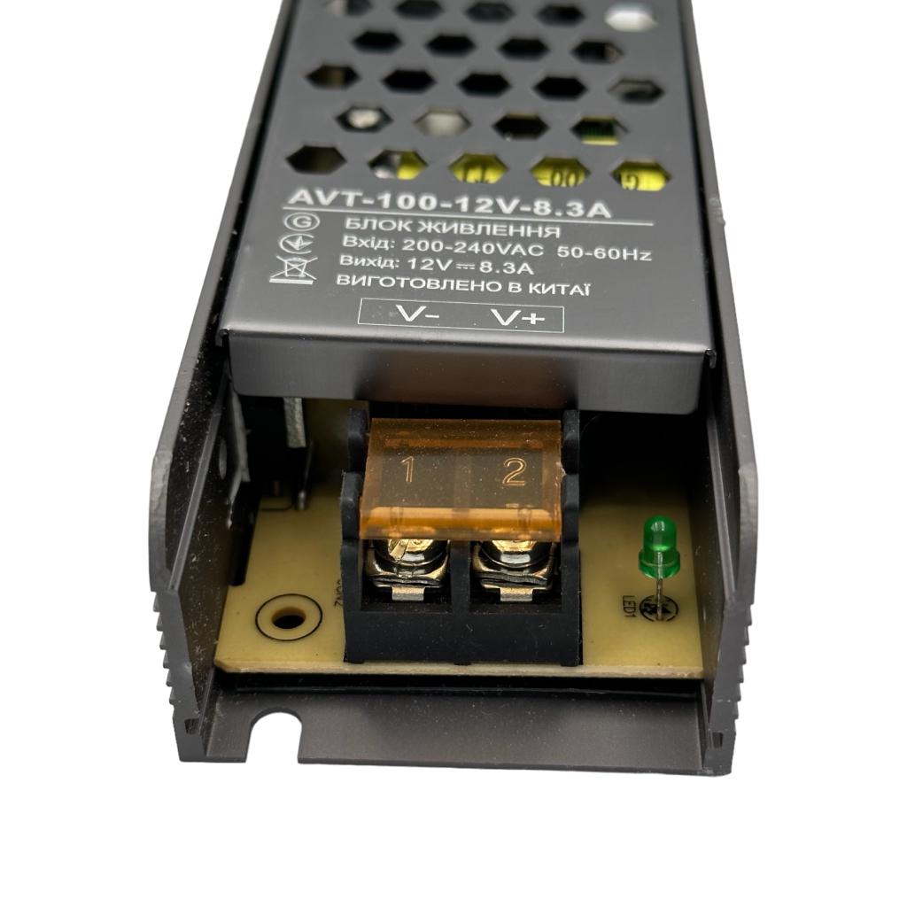 Блоки живлення 12V AVT Блок живлення 100W 12V IP20 145*49*29мм. AVT-100-12V-8,3A