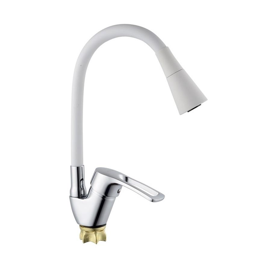 Змішувачі для кухні CHAMPION YUB 011-181 (NUT) REFL.WHITE Змішувач для кухні з силіконовим виливом (білий)