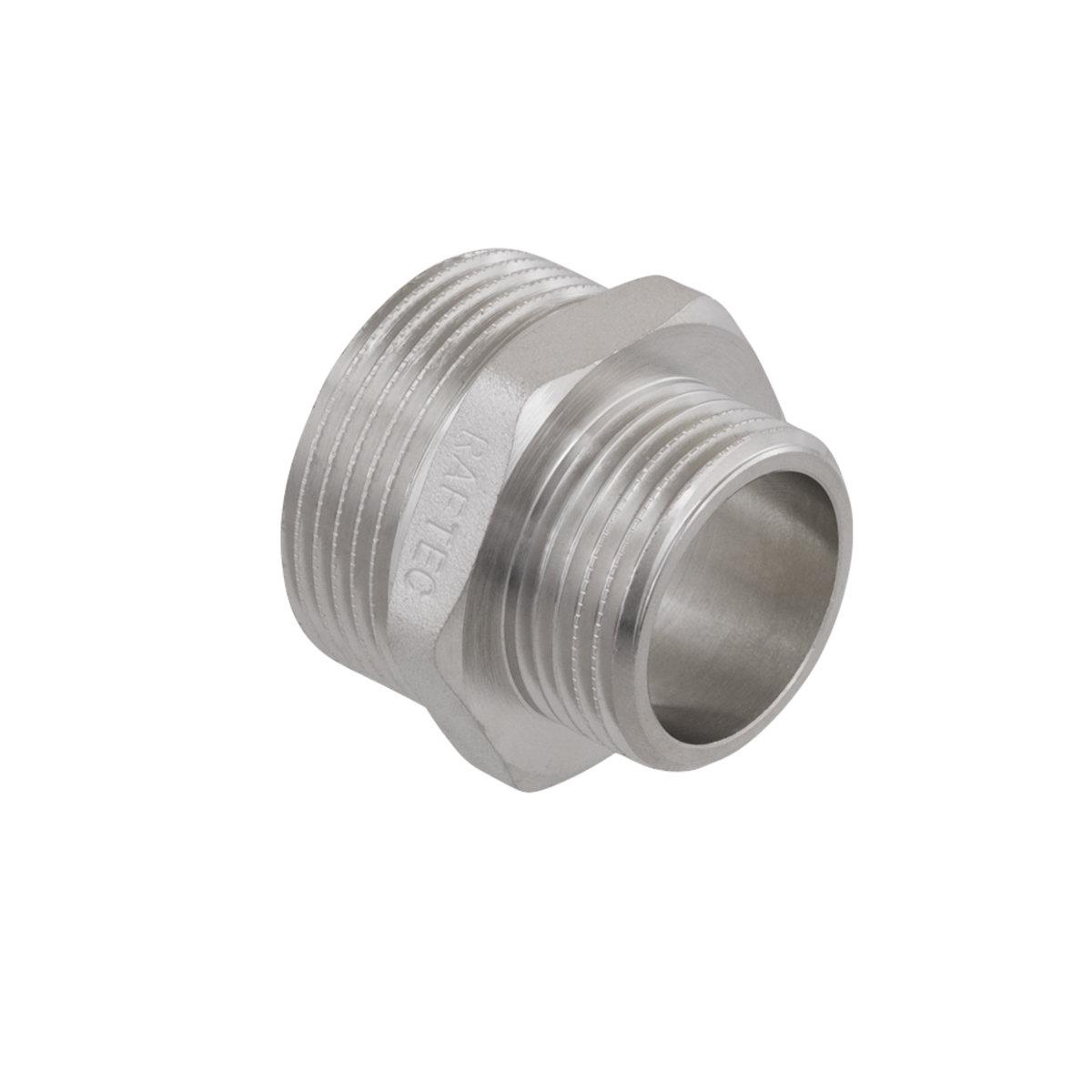 Фитинги резьбовые никелированные Nickel Raftec Ниппель-переходник 32х25 (1 1/4- 1) никель NP0403