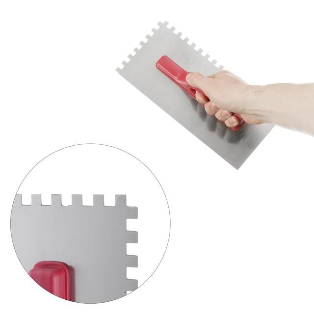 Терки, гладилки INTERTOOL Затирачка сталева оцинкована 280*130мм, 8*8мм KT-0006