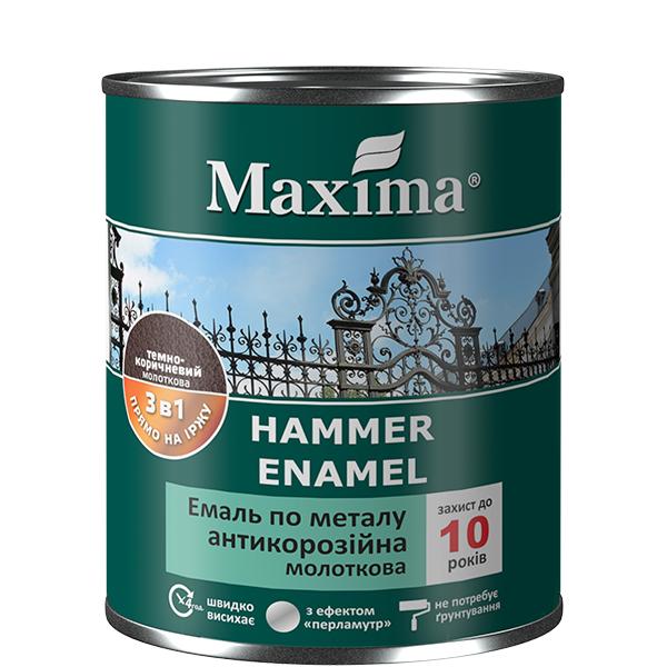 Эмаль молоткова Maxima Эмаль молотковая по металлу 3в1 0,75л. (АНТИЧЕСКОЕ ЗОЛОТО)