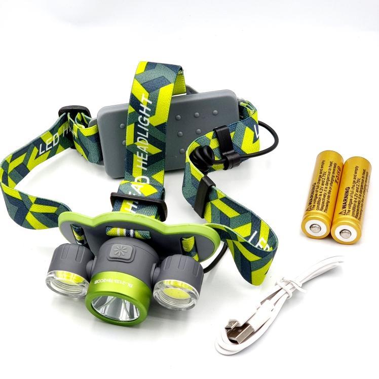 Ліхтарі налобні X-Balog Ліхтар налобний 2*18650, micro USB BL-2133-6+2COB