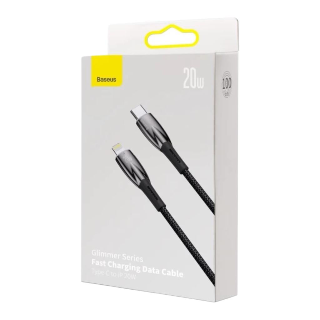 Кабелі та адаптери Baseus Кабель Glimmer Series Fast Charging Data Cable Type-C to iP 20W 1m. Black CADH000001