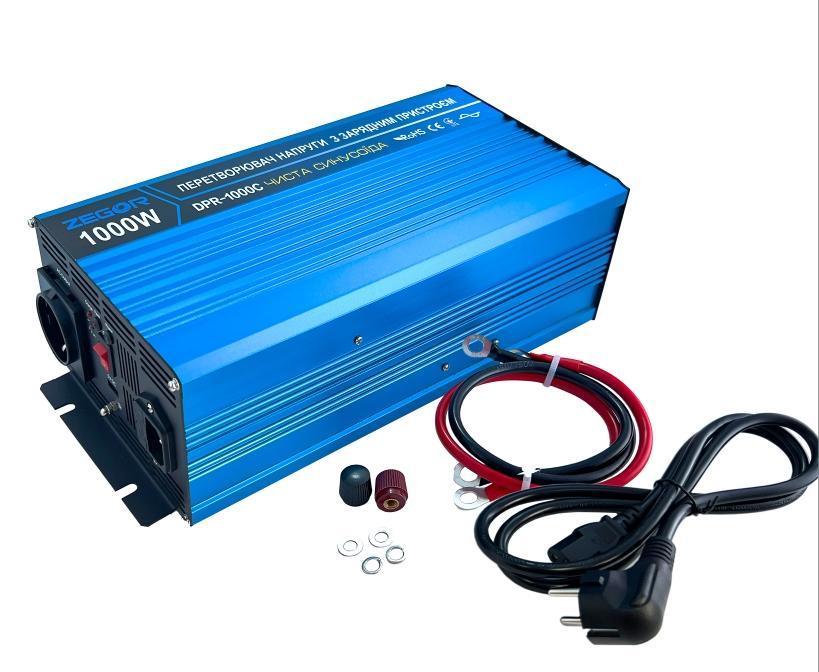 Перетворювачі напруги ZEGOR Інвертор-перетворювач напруги UPS 1000W 12/220V (чиста синусоіда) DPR-1000C