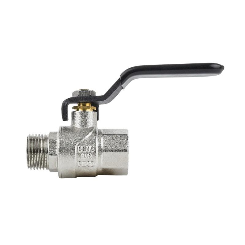Краны серии Black Raftec BLACK Кран шаровый DN15 (1/2) нв черная ручка DRH11