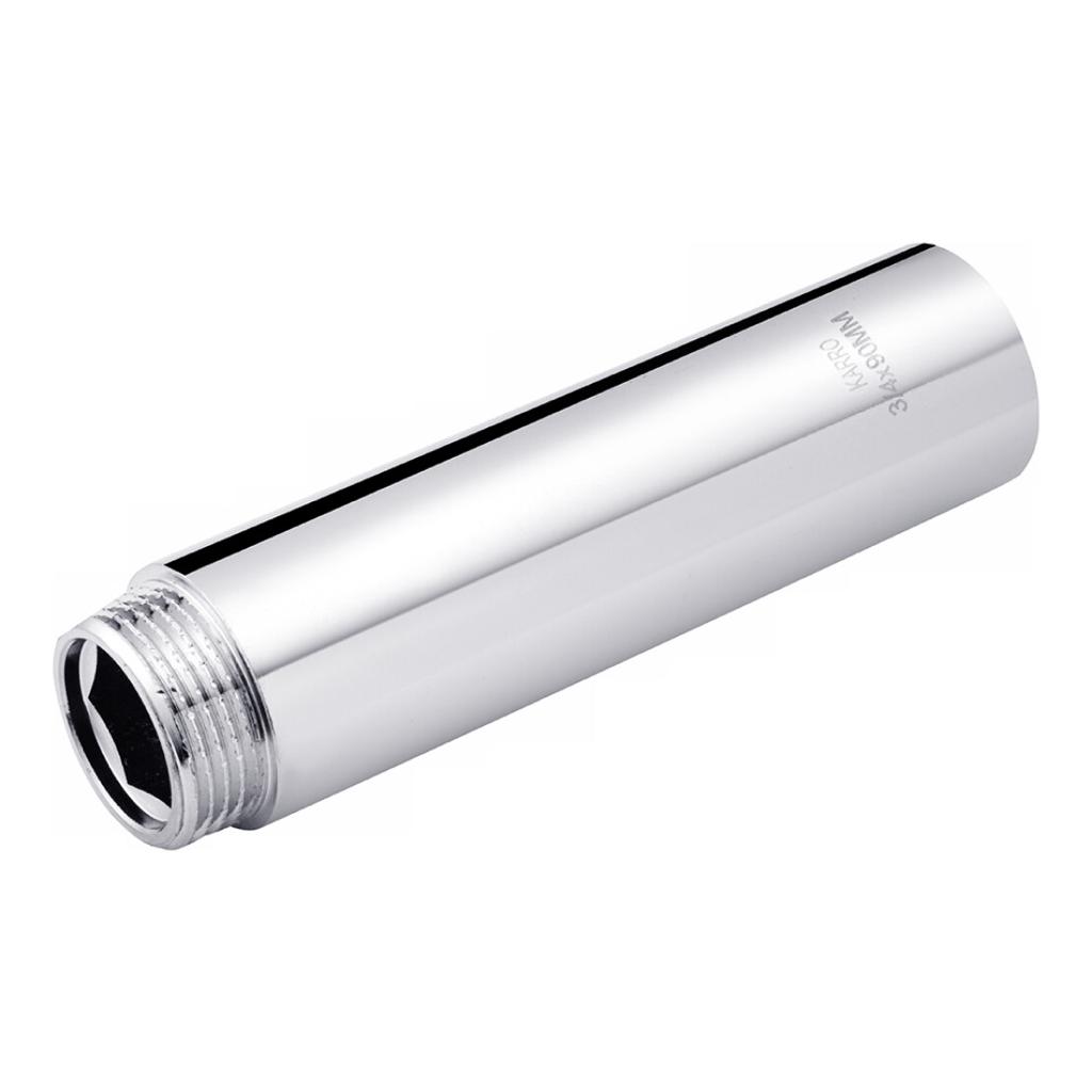 Фитинги резьбовые хромированные Chrome KARRO Удлинитель хром. 3/4 90 мм. KR3209