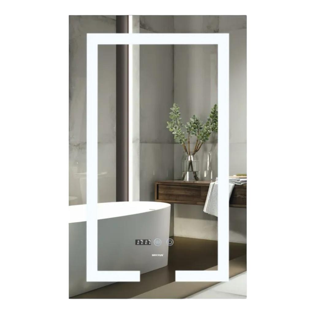  Дзеркала з підсвічуванням MIXXUS HARD MR06-50x80-CASE Дзеркало (LED Touch, Anti-fog, димер, регулюванням яскравості, годинник) (MI6657)
