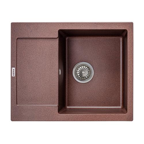 ZERIX ZS-6250S-12 Мийка гранітна 620*500мм. (коричнева)