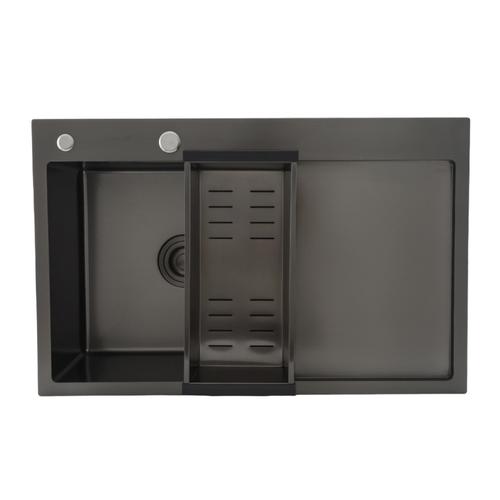GAPPO GS7850-6R Кухонна мийка накладна 780x500мм. (нержавіюча сталь 0,8мм., з PVD покриттям)