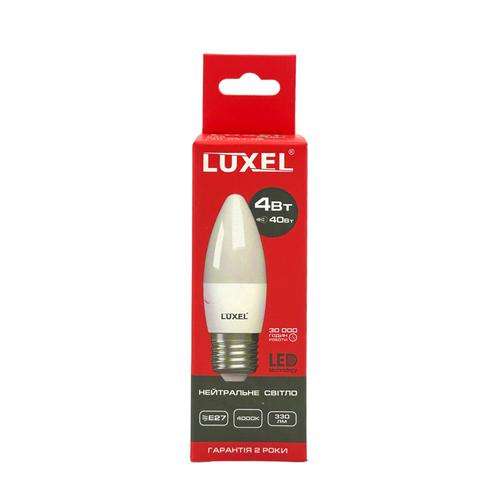 LUXEL LED-Лампа ECO свічка 4w E27 4000K 240Lm LED-043-NE