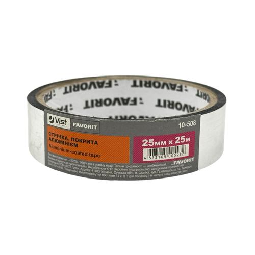 FAVORIT Клейкая лента покрыта алюминием 25мм*25м 10-508