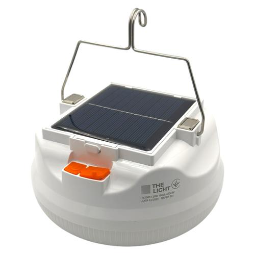 The Light Ліхтар кемпінговий акумуляторний ABS 28W 8000K 1960Lm 3600mAh Li-Ion, Type-C, сонячна панель TL50051