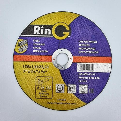 Ring Диск отрезной по металлу 180*1,6*22,2