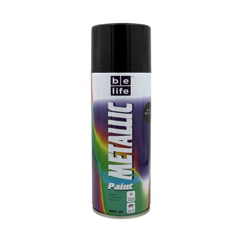 BeLife Metallic Paint Краска аэрозольная универсальная №1139 (чёрная) 400 мл.