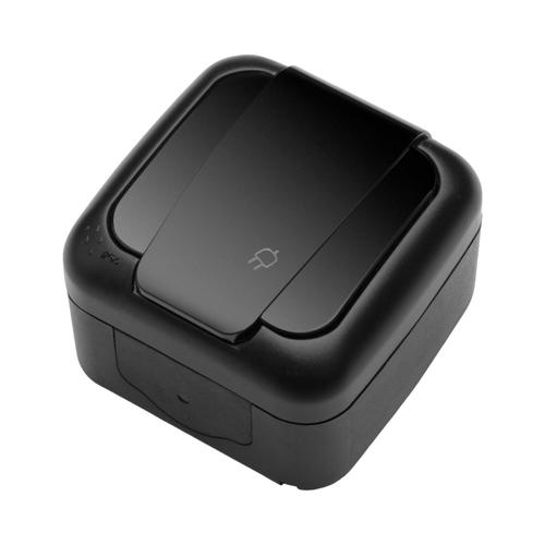 VIKO PALMIYE Розетка 1-а зовнішня з/з IP54 (чорна) 90555108