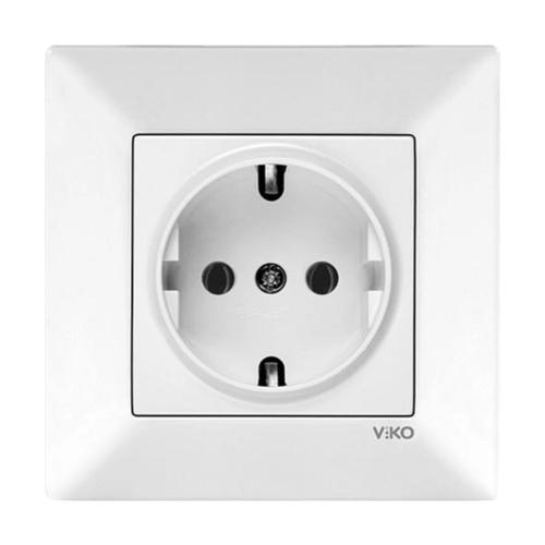 VIKO MERIDIAN Розетка внутренняя 1-я с/з (белая) 90970008-WH