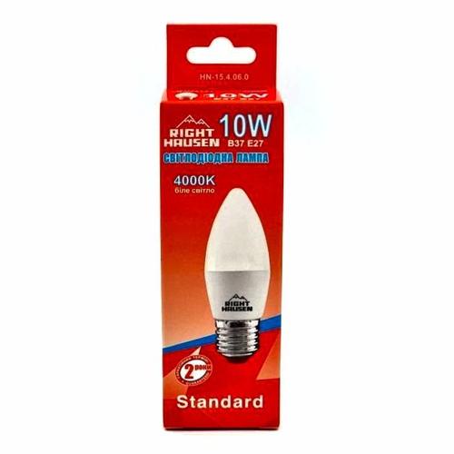 RightHausen LED-Лампа свічка 10W E27 4000K HN-154060