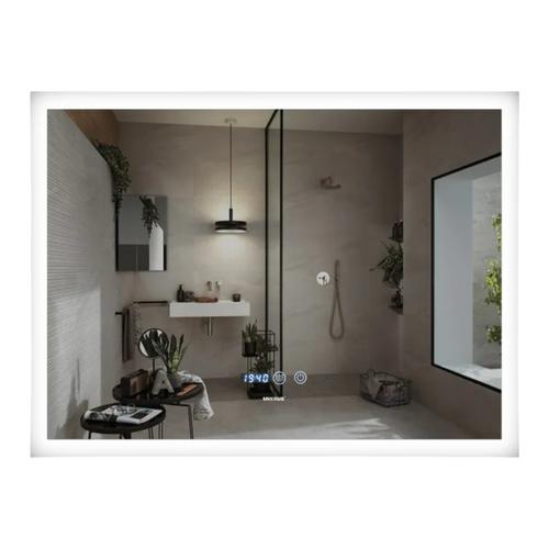 MIXXUS FLAT MR04-100x80 Дзеркало (LED Touch, Anti-fog, димер, регулюванням яскравості, годинник) (MI6927)