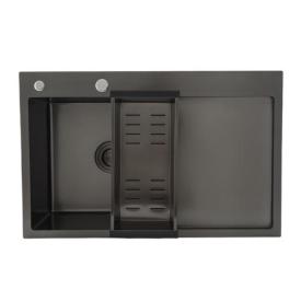 GAPPO GS7850-6R Кухонна мийка накладна 780x500мм. (нержавіюча сталь 0,8мм., з PVD покриттям)