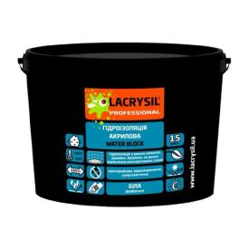 LACRYSIL Мастика гідроізоляційна WATER BLOCK (біла) 1,2кг.