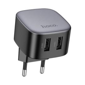 Hoco Зарядний пристрій CS31A 2*USB Wing dual port fast charger 2.1A  Black