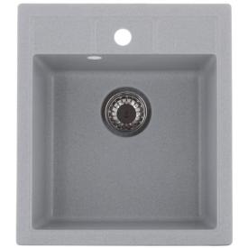 ZERIX ZS-4651S-09 Мийка гранітна 460*515мм. (сіра)