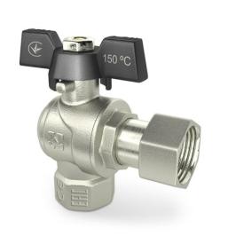 Raftec BLACK Кран кутовий кульовий з накидною гайкою В/В DN15 (1/2) PN40 чм DRBZ1