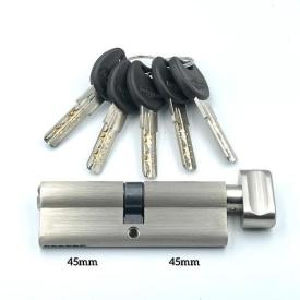 IMPERIAL Циліндр ключ-тумблер 45*45 (нікель) ZCK 90 45/45 SN