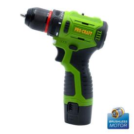 PROCRAFT Шуруповерт акумуляторний безщітковий 12V 22 Нм (з АКБ 1*2Ah та ЗП) PA12Pro