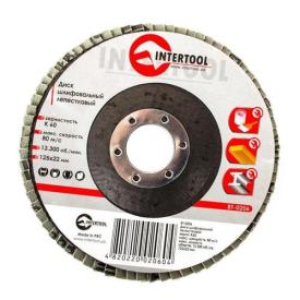 INTERTOOL Диск шліфувальний пелюстковий торцевий Ø125мм. К60 BT-0206