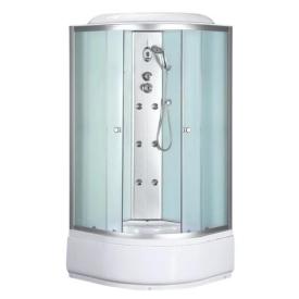 MIXXUS STRONG SBH01-90x90x215-FB SATIN Душевой бокс с гидромассажем 90*90мм (высокий поддон) (MI6888)