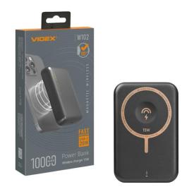 VIDEX VPB-W102-G Power bank 10000mAh PD20W Grey (з бездротовою зарядкою)