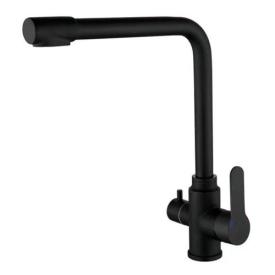 ZERIX DAX-021 BLACK  Змішувач для кухні під фільтр (хром/сірий вилив)
