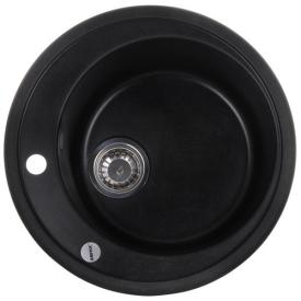 ZERIX ZS-510R-14 Мийка гранітна 510мм. (чорний металік)