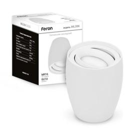 Feron Светильник накладной поворотный круг MR16/GU10 (белый) ML306