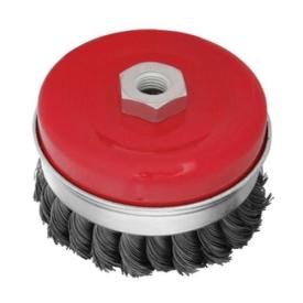 INTERTOOL Щітка чашкова посилена 100 мм, для КШМ, М14 (пучки крученого дроту) BT-1101