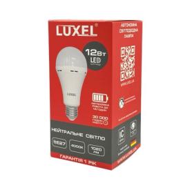 LUXEL LED-Лампа акумуляторна 12W E27 4000K 1020Lm A70 064-NEL