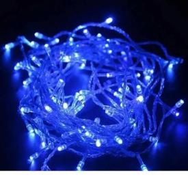 Гирлянда 100 LED (прозрачная) синяя