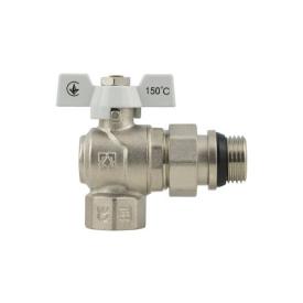 Raftec WHITE Кран кутовий кульовий з розбірним з'єднанням (з антипротіканням) DN20 (3/4) Б/М WRBS-2