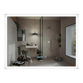 MIXXUS FLAT MR04-100x80 Дзеркало (LED Touch, Anti-fog, димер, регулюванням яскравості, годинник) (MI6927)